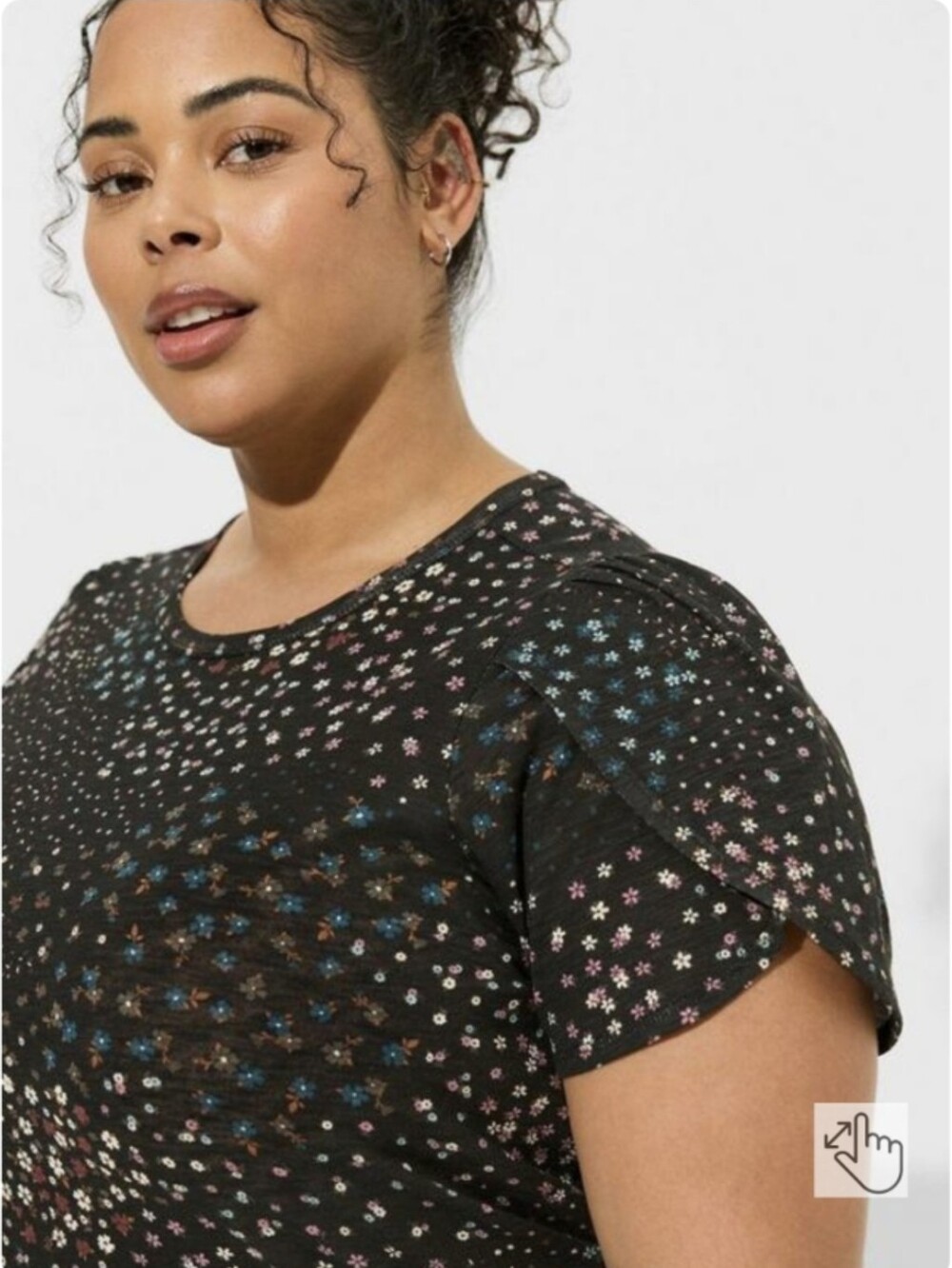 Torrid 5x Tulip Sleeve Cotton Slub Jersey Tee